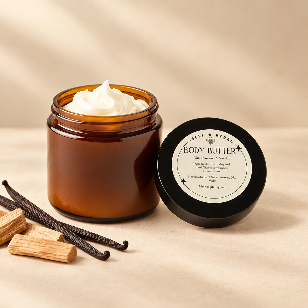 Beef Tallow Body Butter - Vanilla & Sandalwood (100% Grass-Fed, Natural)